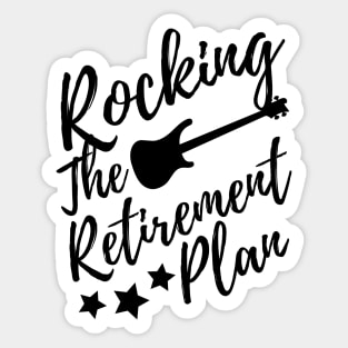 Rocking The Retirement Life Electric Guitar Sticker